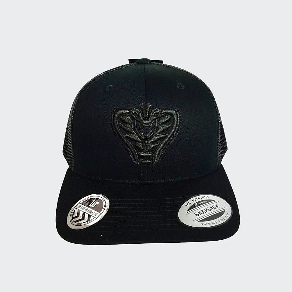 Retro Trucker Cap with Black Logo